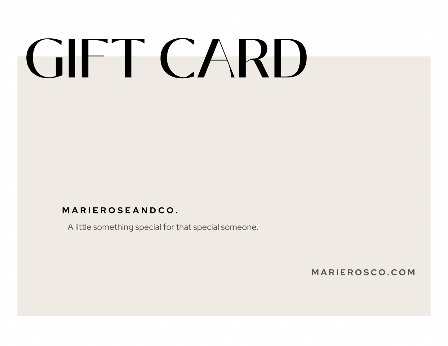 Marierose&co. Gift card