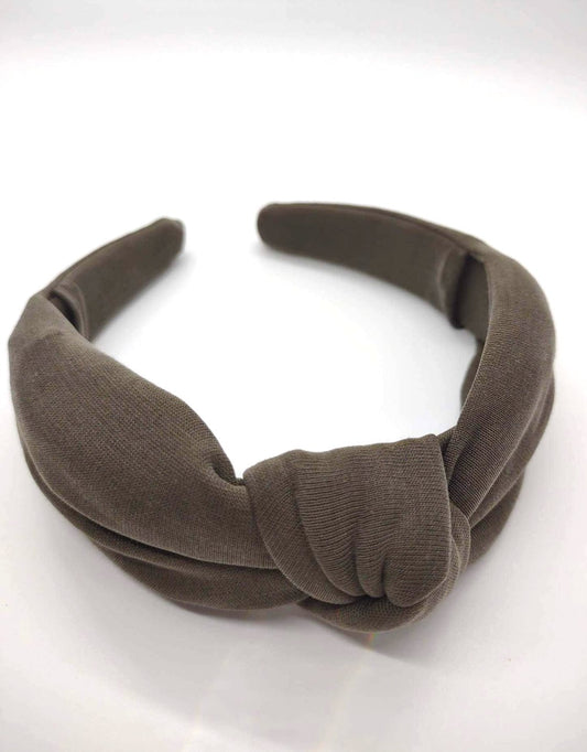 Army green knotted headband